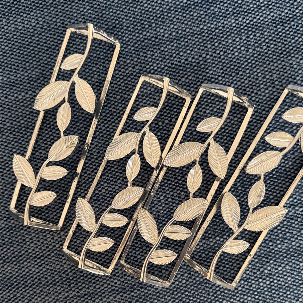 Silver Leaf Napkin Rings
